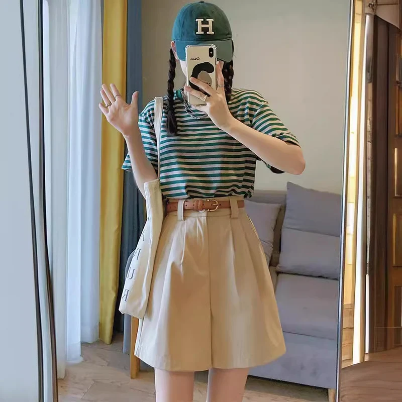 2023 New Salt Sweet Wear Age Reducing College Style Lively Slimming Slight Fat Sister Two-piece Suit Summer