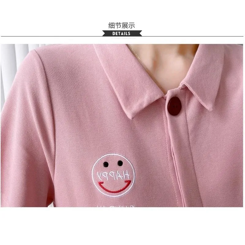Pregnant Women's Dress Women's Summer Trendy Mom Thin Short-sleeved Top Pink Polo Collar Fashion Nursing Summer Dress