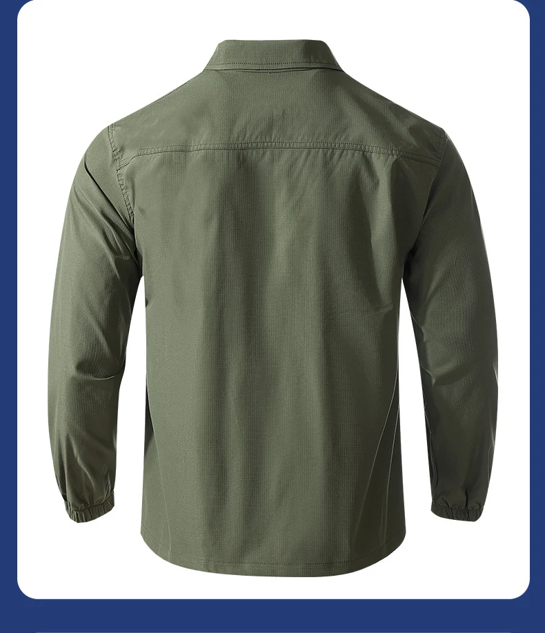 Summer stretch suit quick-drying sweat-absorbent work clothes air-conditioning cool labor protection work clothes wear-resistant breathable tooling