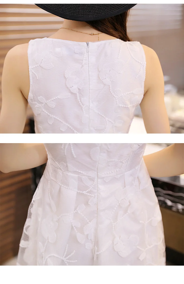 Lace Dress Summer Long Dress Slim Slim Look Vest Dress Sweet Fresh Beach Dress