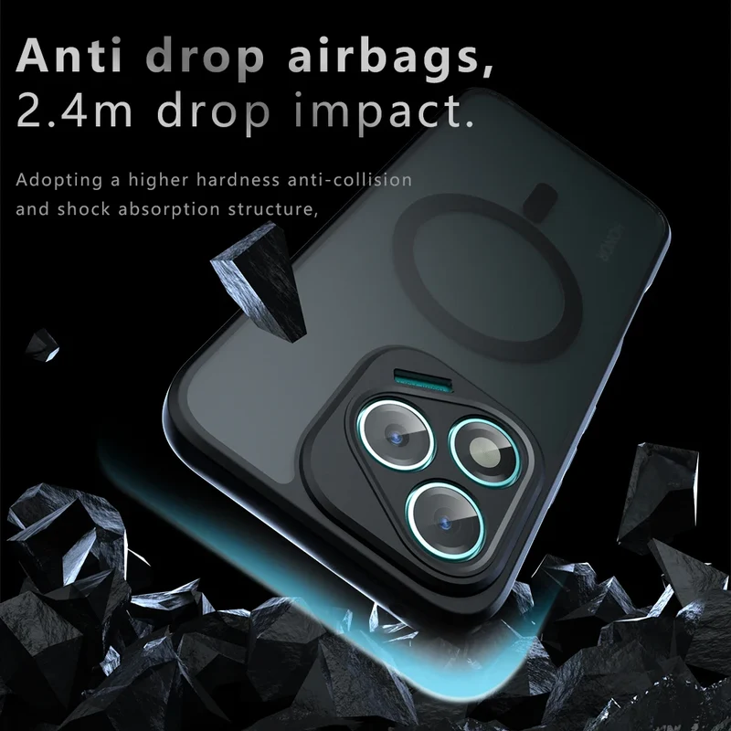 For Magsafe Magnetic Wireless Charging Case For Honor 400 Lite Honor400Lite Shockproof Matte Back Cover Coque