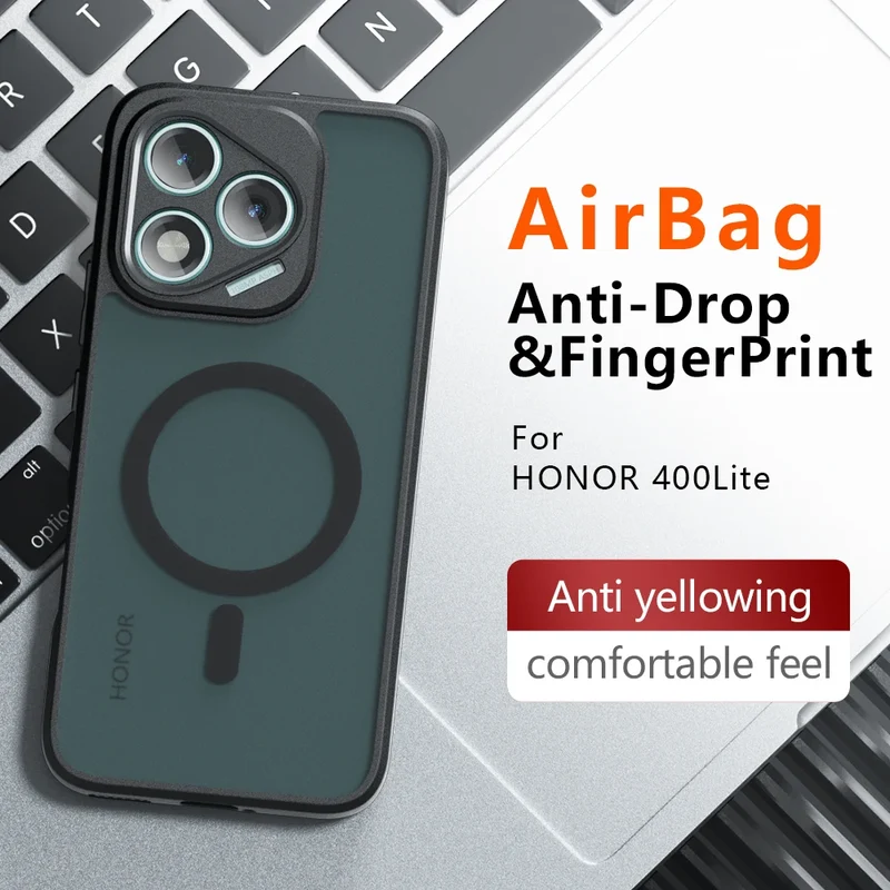 For Magsafe Magnetic Wireless Charging Case For Honor 400 Lite Honor400Lite Shockproof Matte Back Cover Coque