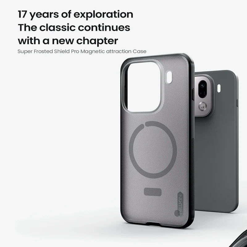 For OPPO Find X9 Pro 5G Nillkin Case Magnetic Super Frosted Pro Magsafe 360 Soft Frame Matte PC TPU Full Back Cover Protection