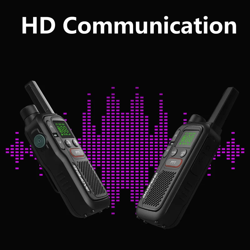 PMR446 BF-T18 Handheld PMR Walkie Talkie Radio Station Transmitter 1500mAh Wireless Device Long Range Two Way Radios Flashligh