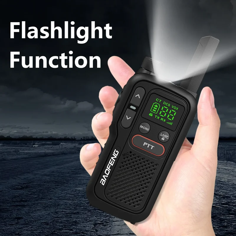 PMR446 BF-T18 Handheld PMR Walkie Talkie Radio Station Transmitter 1500mAh Wireless Device Long Range Two Way Radios Flashligh
