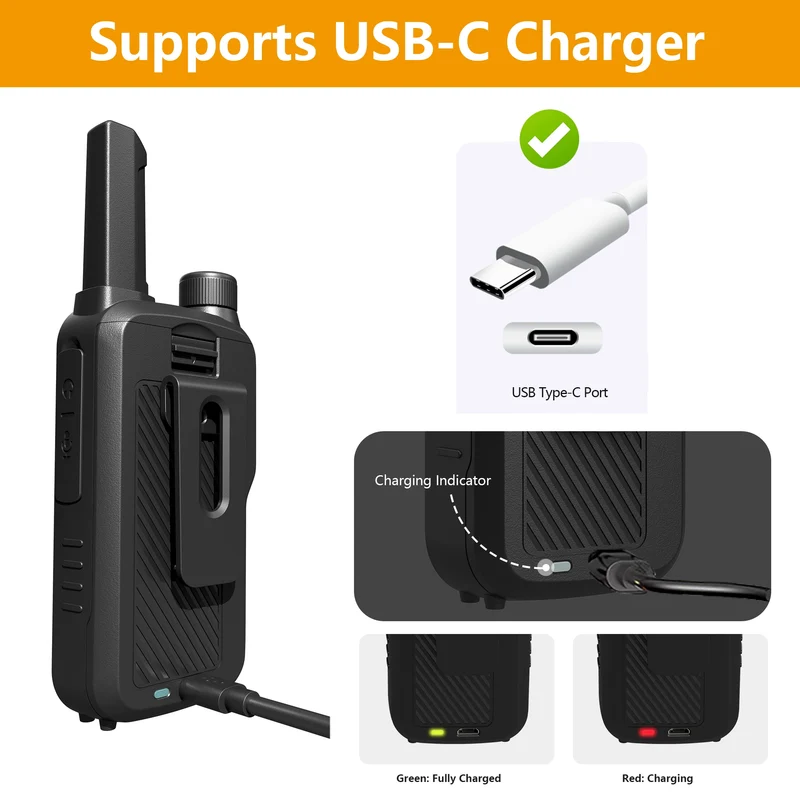PMR446 BF-T18 Handheld PMR Walkie Talkie Radio Station Transmitter 1500mAh Wireless Device Long Range Two Way Radios Flashligh