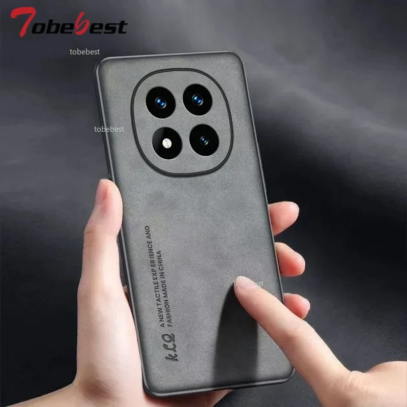 Luxury Sheepskin Leather Case On For Xiaomi Redmi Note 14 Pro Plus 14C 4G 5G Ultra Retro Business Back Cover Funda