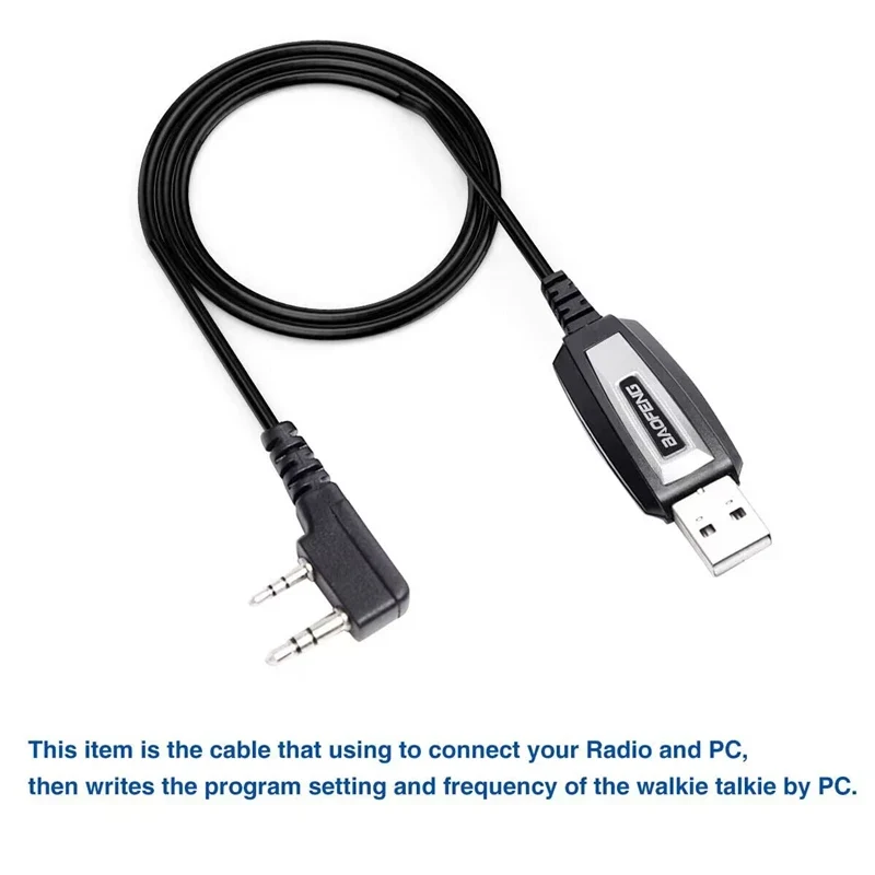 USB Programming Cable For Baofeng UV-5R/82/888S/UV-S9PLUS/UV-13/16/17/21 Pro & Quansheng UV-K5/5R Plus Walkie Talkie