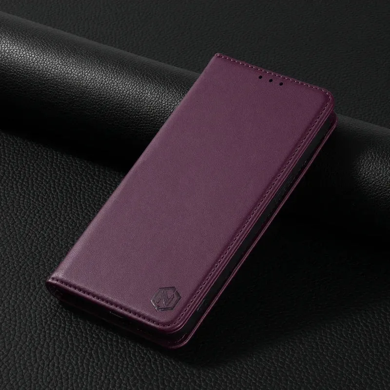 Wallet Skin friendly Magnetic Card Slot Flip Leather Case For Xiaomi 14T Poco X7 C75 M7/X6 Pro Redmi 14C 13 A4 Note 14 Pro+ 14S