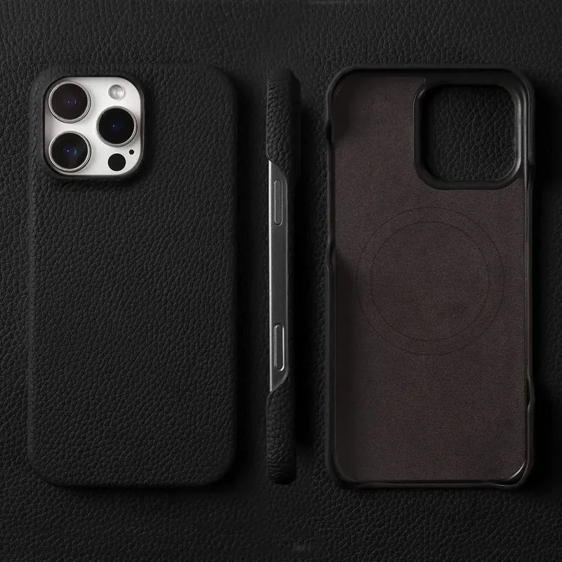Premium Magnetic Genuine Leather Case For iphone 16 Pro Max 15 14 13 12 11 Wireless Charge Magnet Magsafe Cover Shockproof Coque