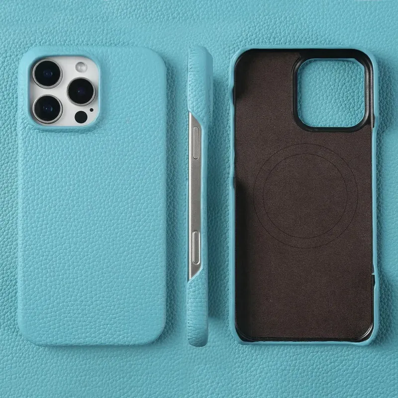 Premium Magnetic Genuine Leather Case For iphone 16 Pro Max 15 14 13 12 11 Wireless Charge Magnet Magsafe Cover Shockproof Coque