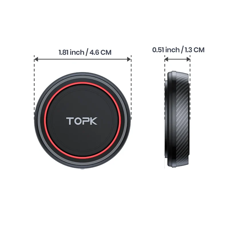 TOPK MagneticCarPhoneHolder Mount - Enhanced Version Strong Magnet 360° RotationHigh/LowTempResistant with Improved Adhesion