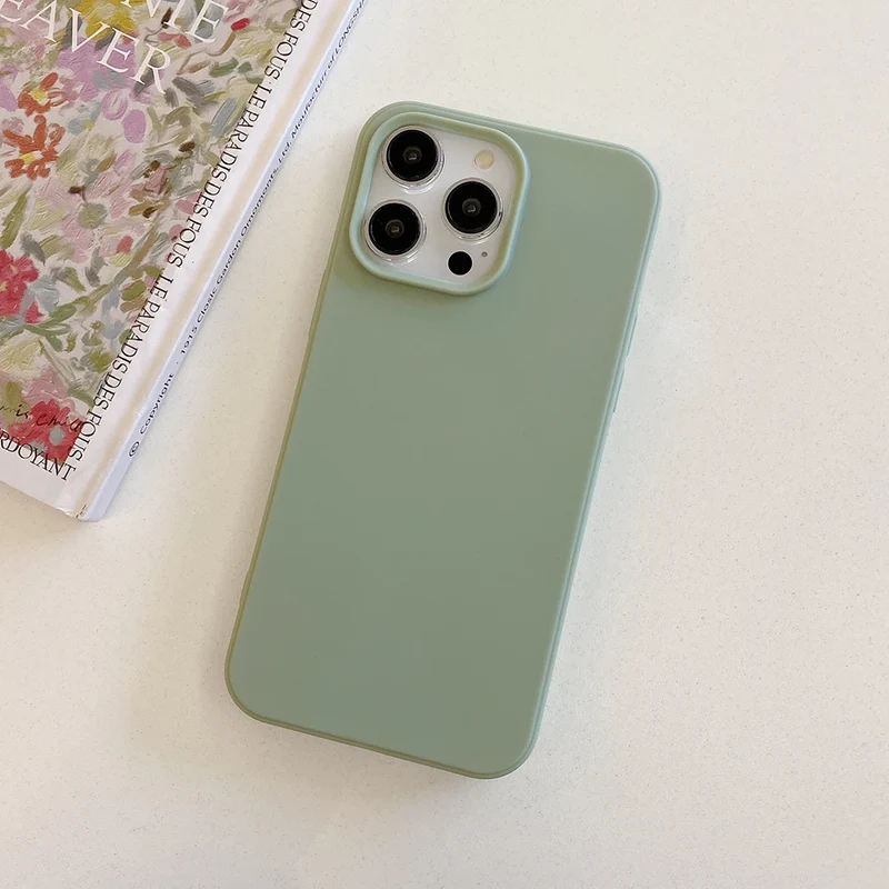 Luxury Matte Candy Color Silicone Soft Case For iPhone 17 Air 16E 16 15 14 13 Pro Max Plus Shockproof Back Cover Slim TPU Shell