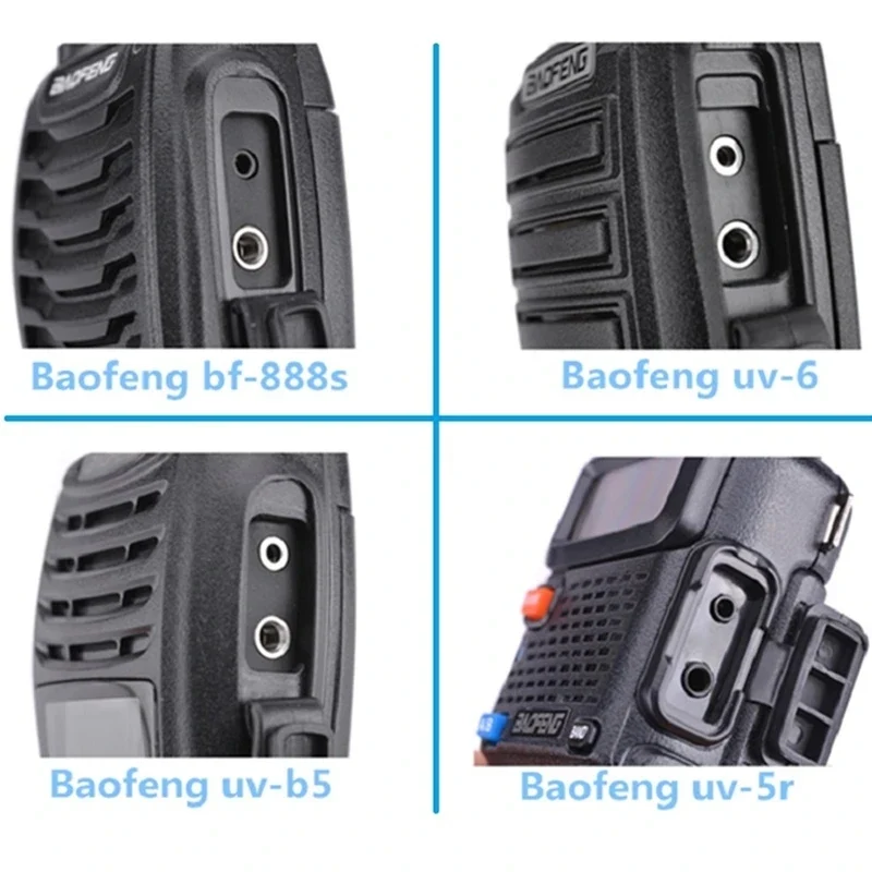 10PCS Walkie Talkie Headset QuanSheng UV-K5 Earpiece UV-K6 UV 5R Plus DM-1701 888s DMR Headphone Two Way Radio Accessories