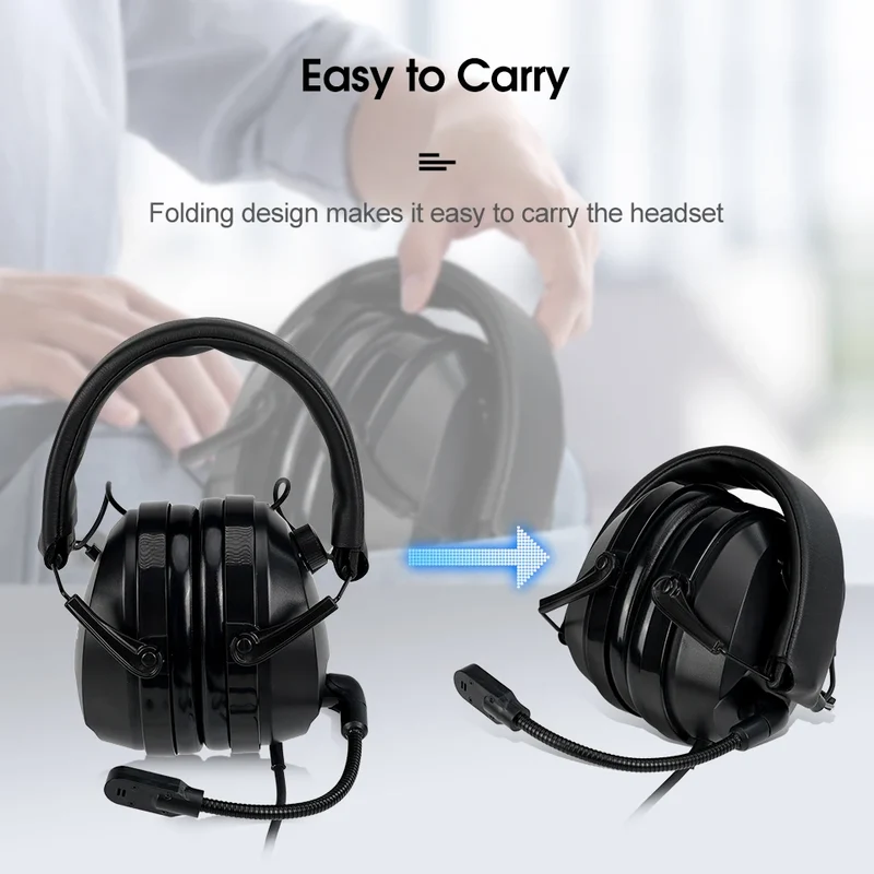 Retevis KM Headset with Noise Reduction Rotatable Boom Microphone for Baofeng UV-5R Quansheng UV K5 UV K6 UV K58 Walkie Talkie