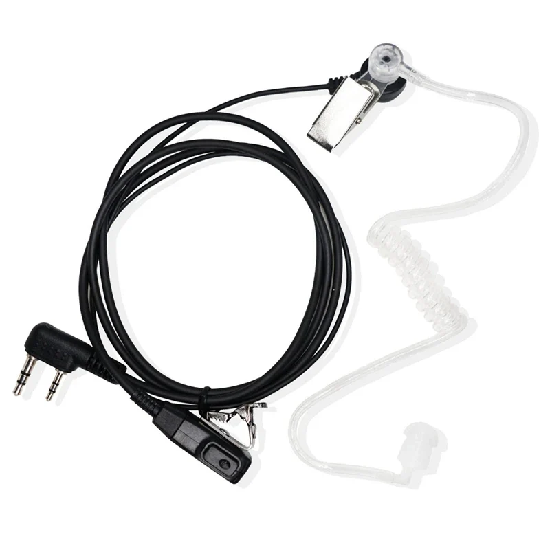 2 Pin PTT MIC Headset Covert Acoustic Tube In-ear Earpiece For Kenwood TYT Baofeng UV-5R BF-888S CB Two Way Radio Accessories