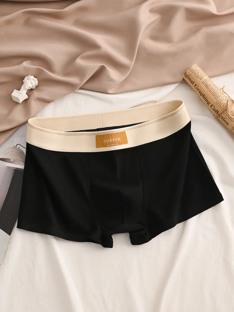 3Pcs High-Quality Cotton Men's Boxer Briefs Soft Healthy Casual Fashionable Sport Boxers Trendy Men's Shorts Underwear