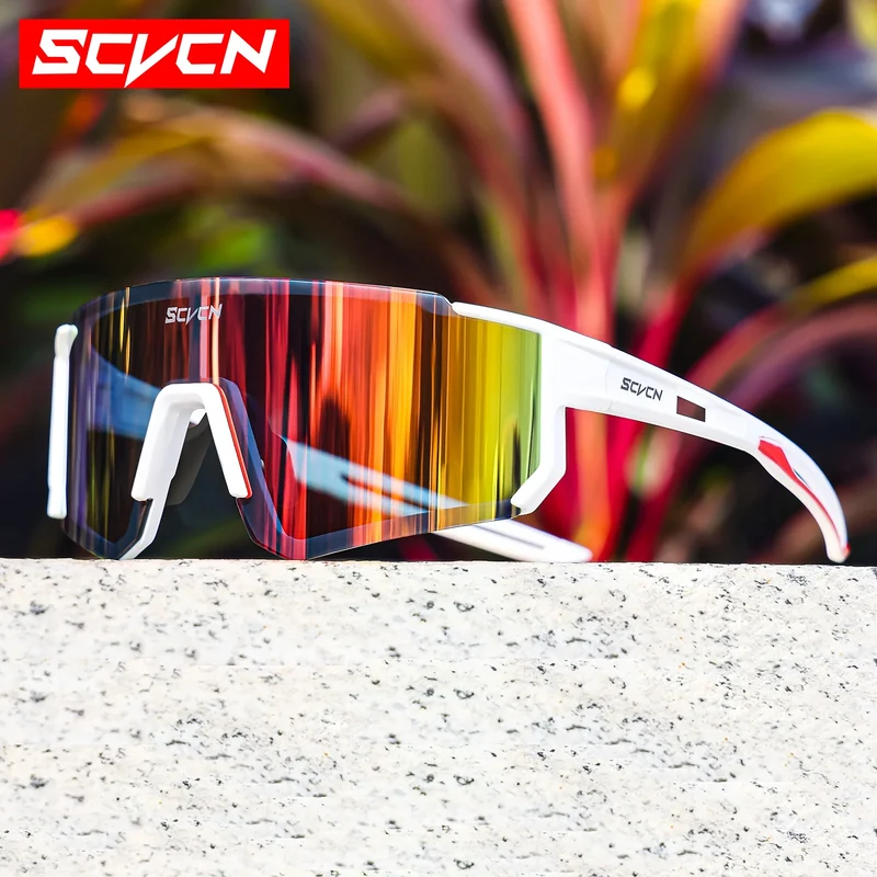 SCVCN new Outdoor Cycling Sunglasses Men MTB Bike Glasses Sports Mountain Climbing fishing Women Bicycle Cycling UV400 Goggles