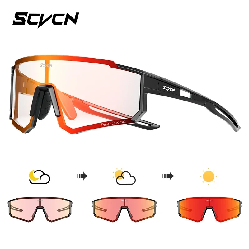 SCVCN new Outdoor Cycling Sunglasses Men MTB Bike Glasses Sports Mountain Climbing fishing Women Bicycle Cycling UV400 Goggles