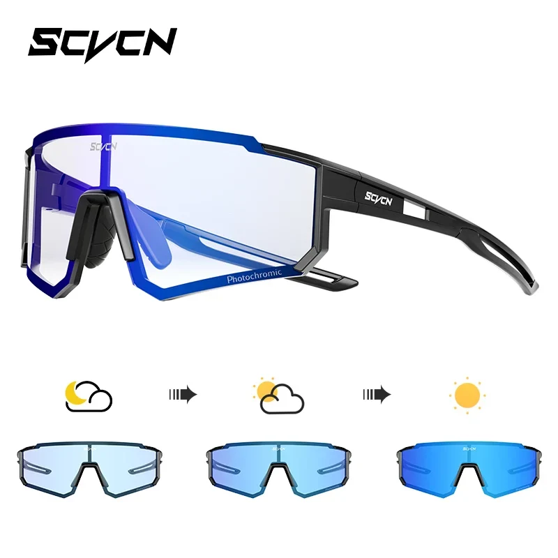 SCVCN new Outdoor Cycling Sunglasses Men MTB Bike Glasses Sports Mountain Climbing fishing Women Bicycle Cycling UV400 Goggles