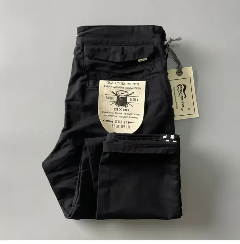 American Style Pure Cotton Heavy Duty Cargo Pants for Men Anti-Dirt Anti-Wear Loose Straight Leg Casual Pants Footwear