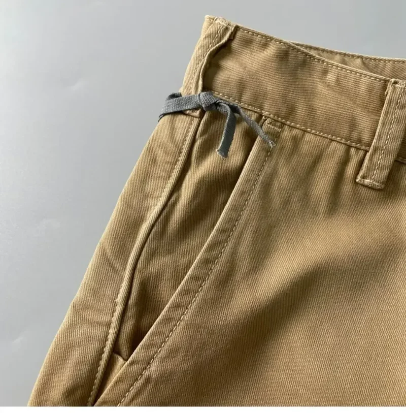 American Style Pure Cotton Heavy Duty Cargo Pants for Men Anti-Dirt Anti-Wear Loose Straight Leg Casual Pants Footwear