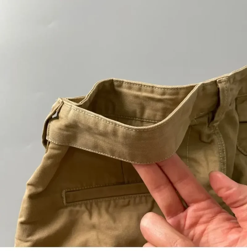 American Style Pure Cotton Heavy Duty Cargo Pants for Men Anti-Dirt Anti-Wear Loose Straight Leg Casual Pants Footwear