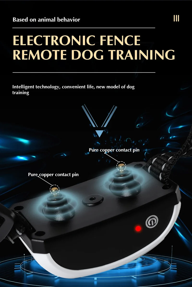 2 In 1 Electric Pet Wireless Fence Dog Training Collar Anti Runaway Up to 3 Dogs Outdoor Pet Containment Rechargeable System