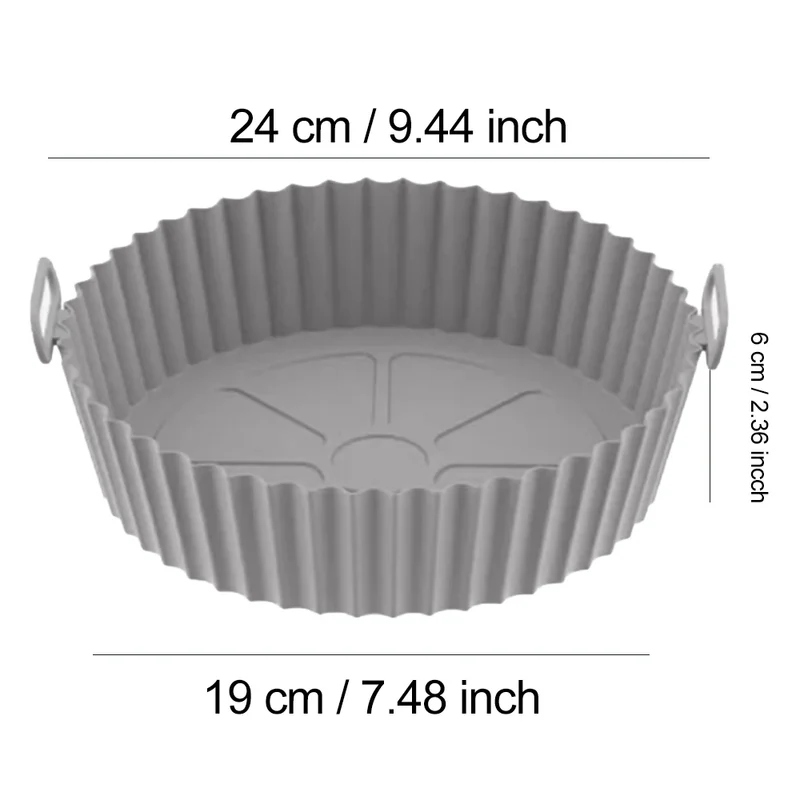 Silicone Air Fryer Liners Pot,Airfryer Basket Cooking Gadgets ,Reusable Baking Tray Non-stick Pizza Pan Oven Kitchen Accessories