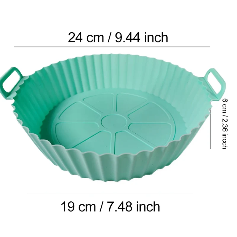 Silicone Air Fryer Liners Pot,Airfryer Basket Cooking Gadgets ,Reusable Baking Tray Non-stick Pizza Pan Oven Kitchen Accessories