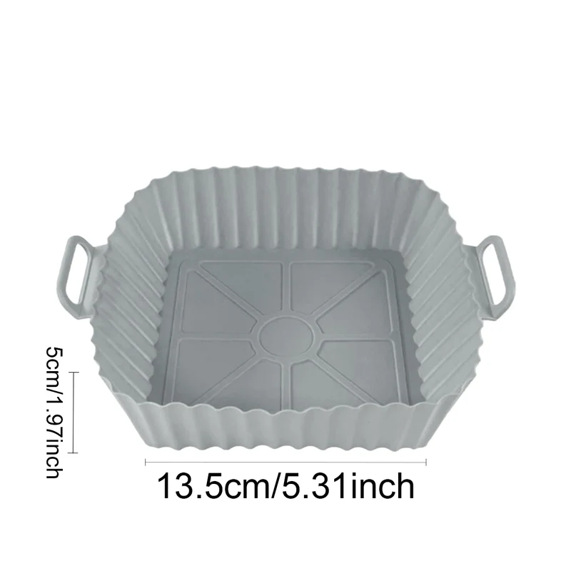 Silicone Air Fryer Liners Pot,Airfryer Basket Cooking Gadgets ,Reusable Baking Tray Non-stick Pizza Pan Oven Kitchen Accessories