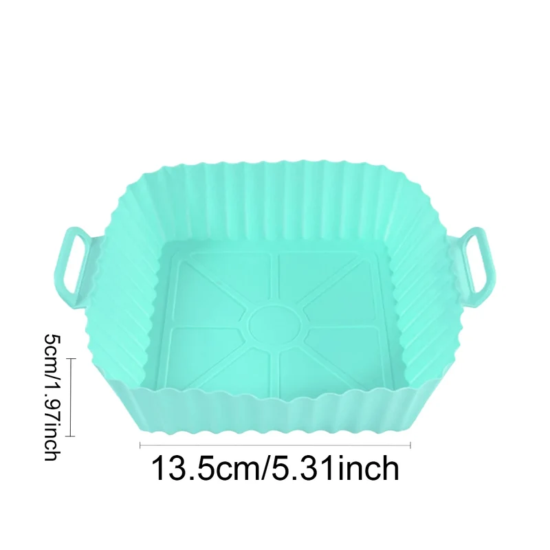 Silicone Air Fryer Liners Pot,Airfryer Basket Cooking Gadgets ,Reusable Baking Tray Non-stick Pizza Pan Oven Kitchen Accessories