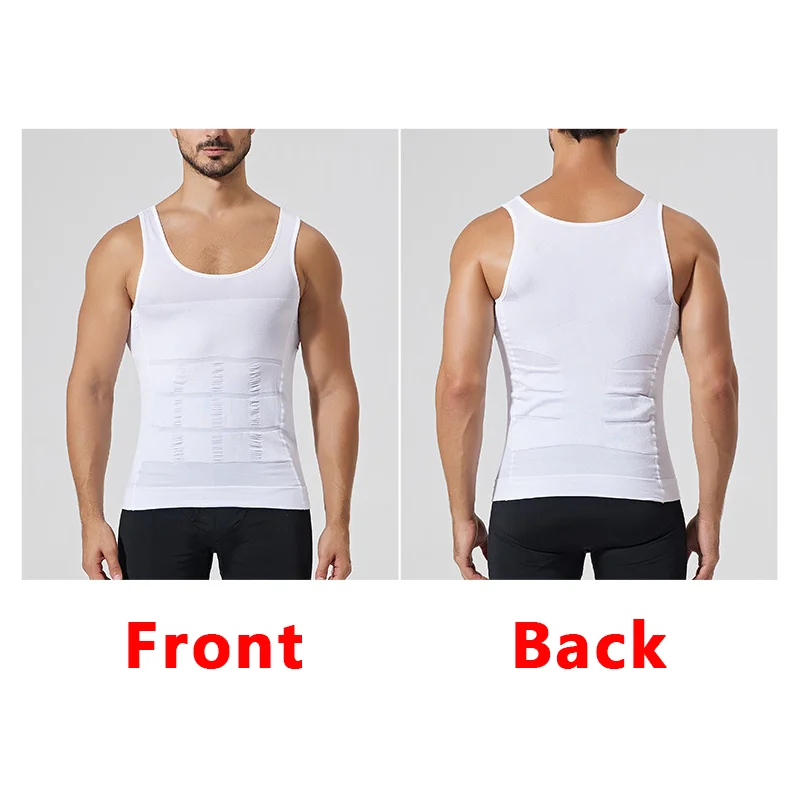 Mens Slimming Body Shaper Chest Compression Shirts Tummy Control Shapewear Abdomen Belly Trimmer Vest Gym Waist Trainer Corset