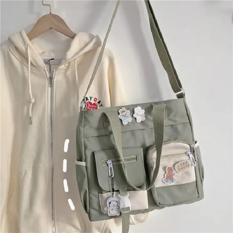 Waterproof Canvas Women Handbags Shoulder Bag Nylon Ladies Messenger Bag Oxford Crossbody Bags Tote Book Bags for Girls Satchels