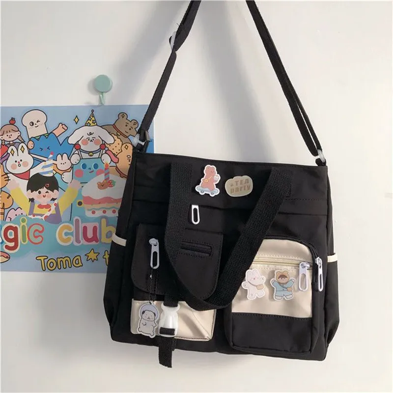 Waterproof Canvas Women Handbags Shoulder Bag Nylon Ladies Messenger Bag Oxford Crossbody Bags Tote Book Bags for Girls Satchels