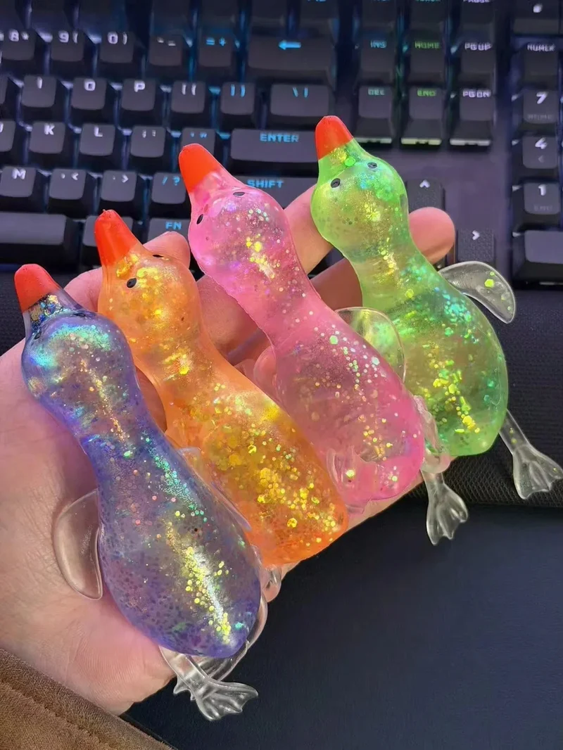 Creative popsicle shape decompression toy color gradual change extrusion decompression slow rebound practical mini toy