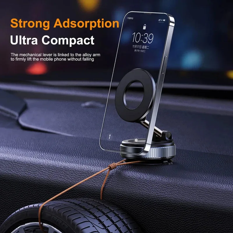 New Foldable Vacuum Adsorption Magnetic Car Phone Holder 2025 Suction Cup Dedicated Navigation Phone Holder