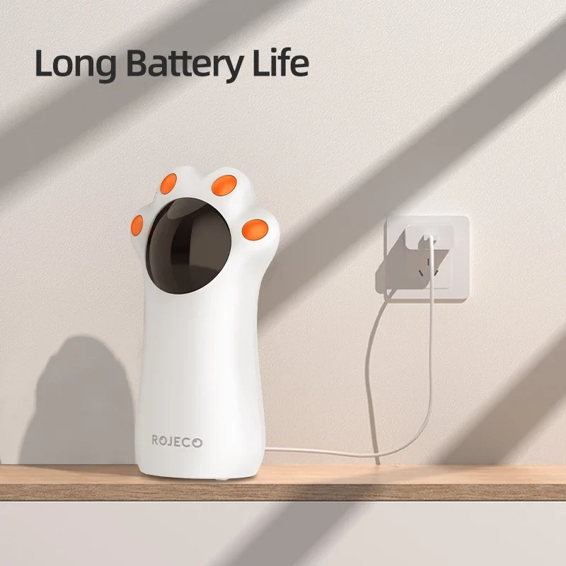 ROJECO Automatic Cat Laser Toy Interactive Intelligent Toys LED Motion Activate Pet Indoor Handheld Wireless Cat Toy Accessories