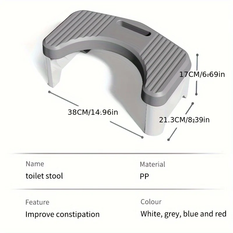 1Pc Toilet Stool for Bathroom, Comfort Toilet Stool for Adult Kids Pregnant Women, Squatting Aid Footstool, Anti Slip Thickening