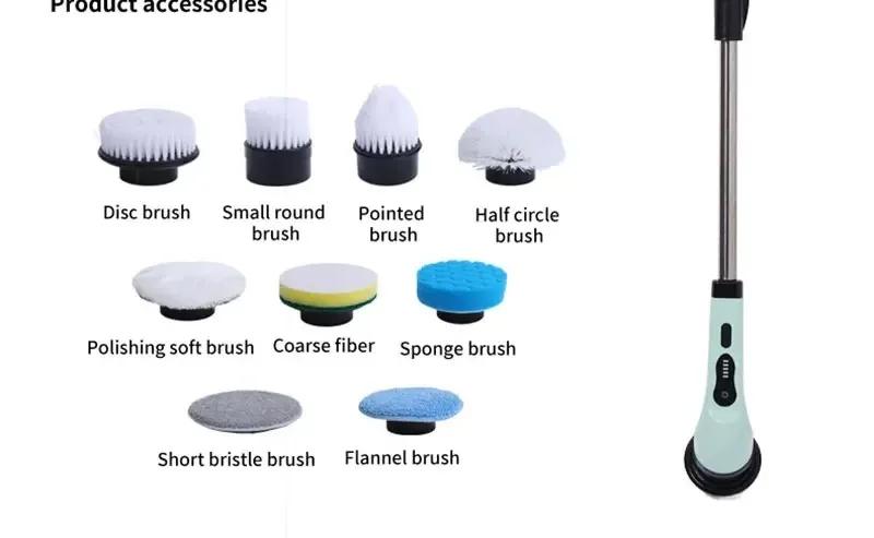 Cordless Multifunctional Electric Cleaning Brush - Spin Scrubber Portable Toilet Mop for Kitchen & Bathroom