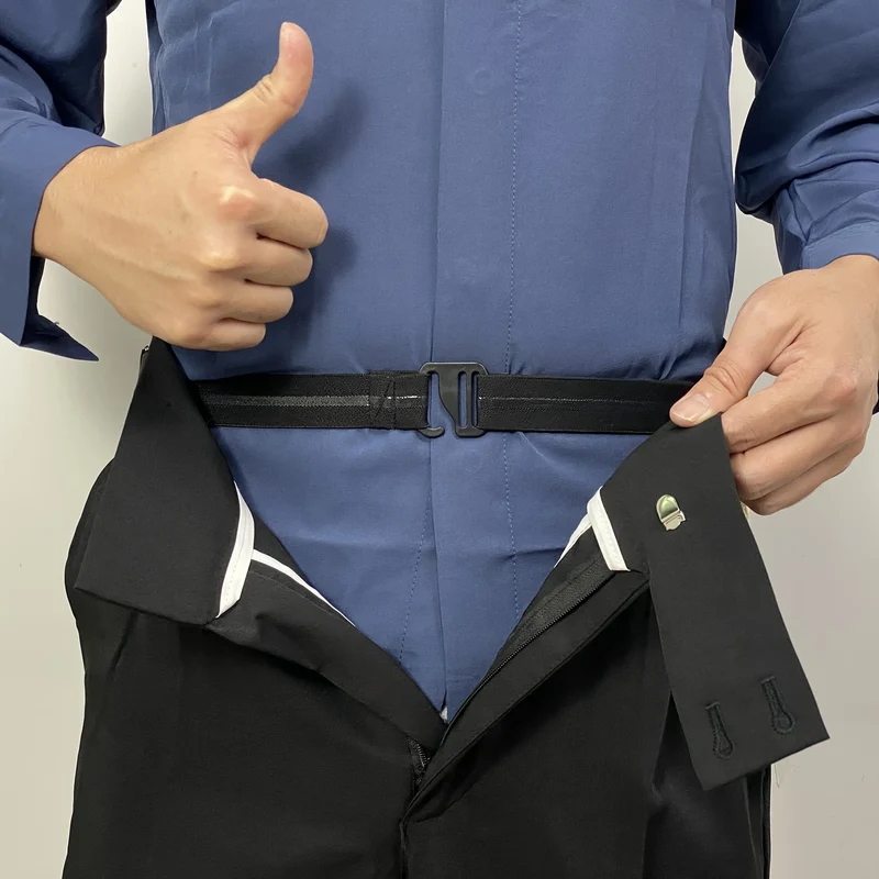 Men'S Knit Fabric Shirt Stays, Adjustable Elastic Non-Slip Polyester Belts for Formal Shirts, Ideal for Weddings,Groomsmen Gifts