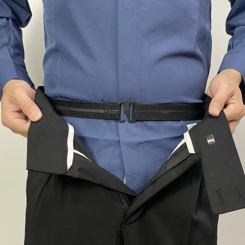 Men'S Knit Fabric Shirt Stays, Adjustable Elastic Non-Slip Polyester Belts for Formal Shirts, Ideal for Weddings,Groomsmen Gifts