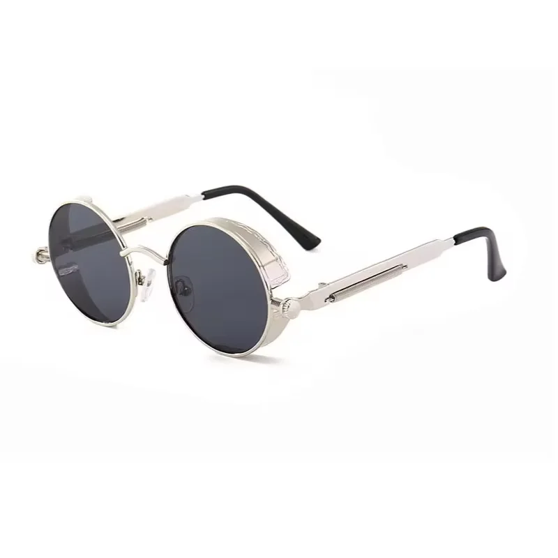 Metal Steam Punk Style Sun Glasses Steampunk Fashion Men Retro Round Sunglasses