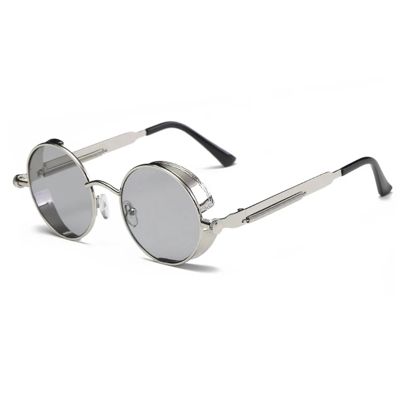 Metal Steam Punk Style Sun Glasses Steampunk Fashion Men Retro Round Sunglasses