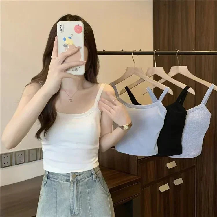 Crop Top Women Sexy Sleeveless Tops Fashion Female Underwear Lady's Camisole Girl Basic T-shirt Vest Lingerie Bras Tube Tops Hot