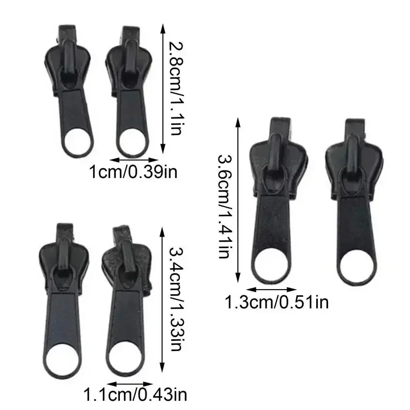 3 Sizes Universal Instant Fix Zipper Repair Kit Replacement Zip Slider Teeth Rescue Sewing Clothes Bag Zippers Accessories 2028