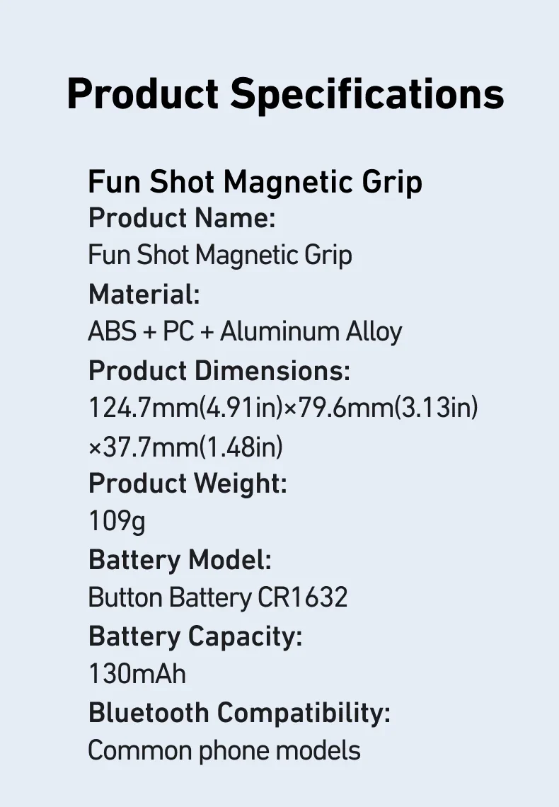 TELESIN Phone Camera Shoot Hand Grip Magnetic Smart Phone Holder Shooting Aid Remote Control Handle For Iphone Android Phone