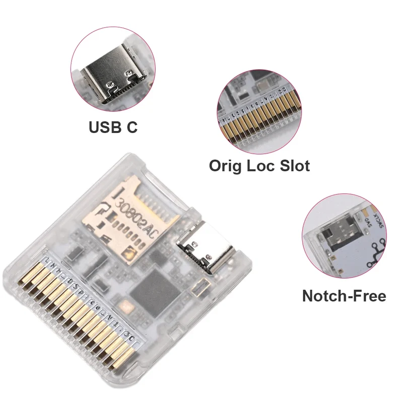 Chiscart DSpico USB C Version Game Cartridge For NDS NDSL DSi 3DS Consoles