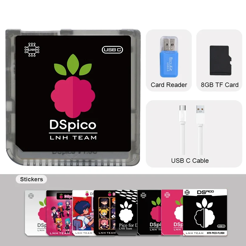 Chiscart DSpico USB C Version Game Cartridge For NDS NDSL DSi 3DS Consoles
