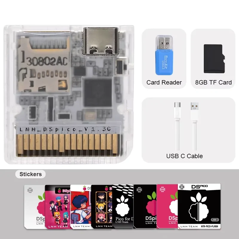 Chiscart DSpico USB C Version Game Cartridge For NDS NDSL DSi 3DS Consoles